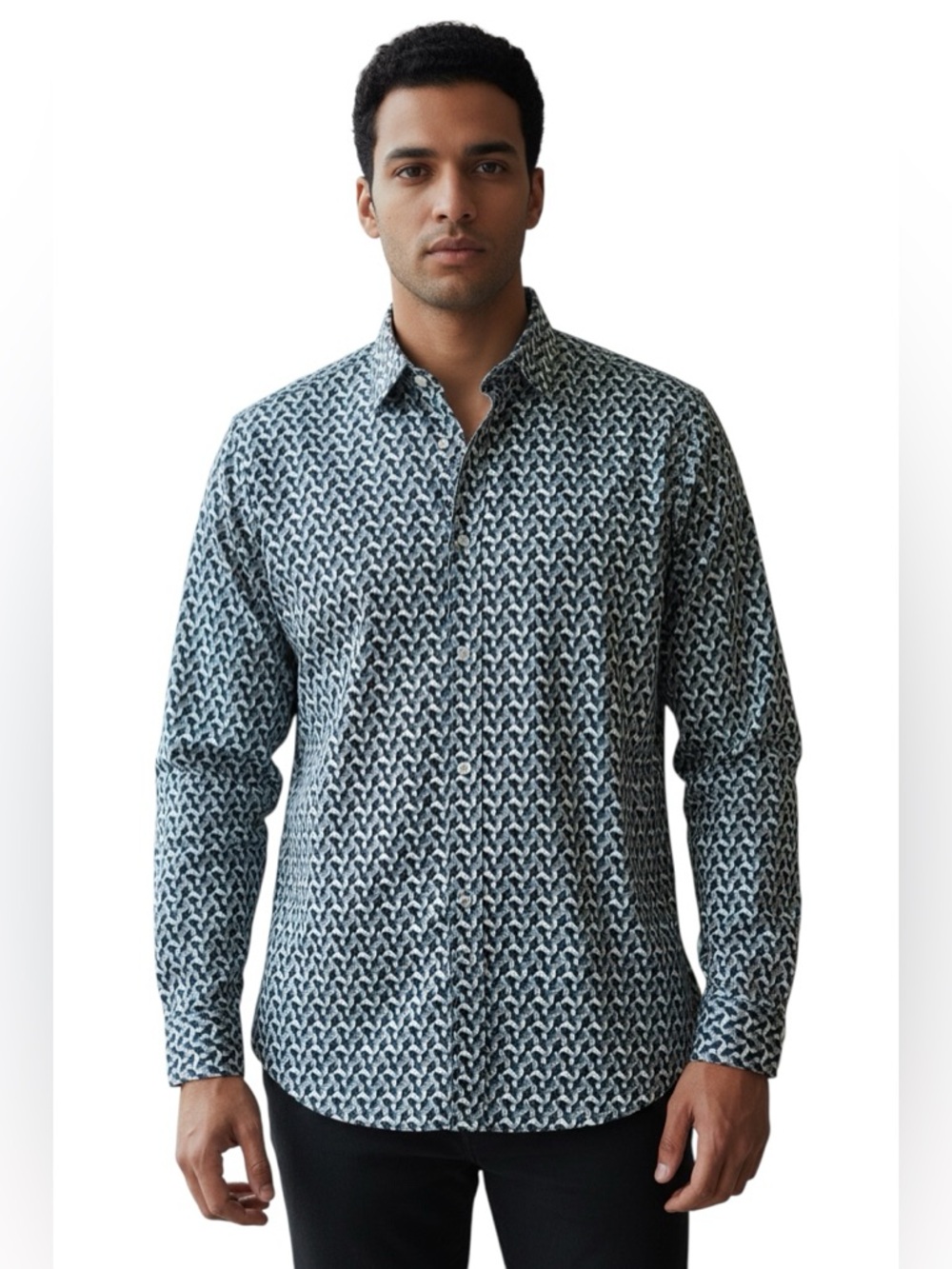 NWT Ted Baker London Soren Archie Print Long Sleeve Shirt - Size Small